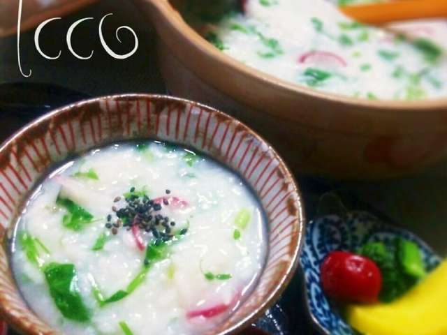 簡単!お餅入りでトロトロな七草粥♪